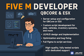 create custom fivem scripts for qbcore or esx or standalone