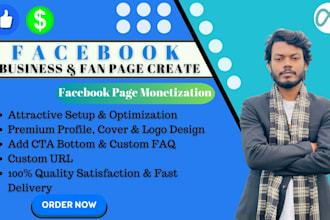 create, fix, or optimize an attractive facebook business page or fan page