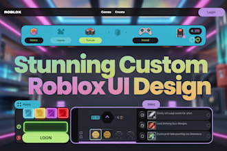 design ui ux designer roblox ui game ui ui animation and roblox script
