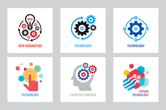 design authentic technology, cyber security, tech, software logo or any graphics