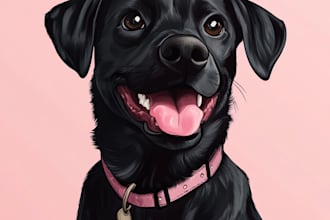 make a cute disney style pet portrait