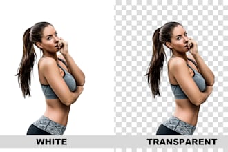 do transparent image or background removal job