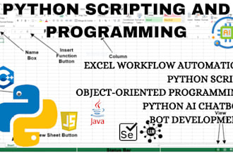 create a python bot for browser, ai, web scraping, or excel automation scraper