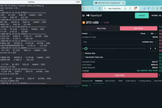 code an automated trading bot for btc, front running bot, volume bot, hft bot