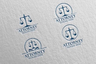design modern minimalist attorney, legal, law firm or lawyer logo