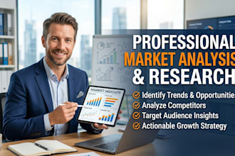 perform market research, with industry style reports
