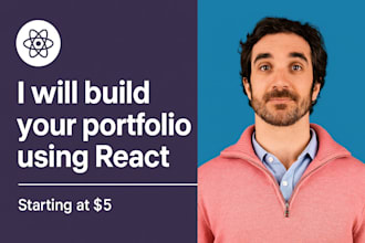 build a modern portfolio website with react and tailwind CSS