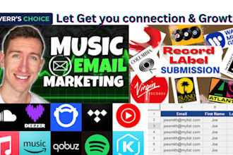 do email campaign for music submission and promotion to bloggers, record labels