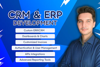 develop custom CRM, erp dashboard or admin panel for your business or saas