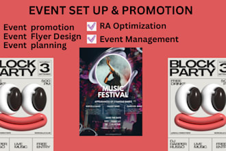 professional promote your concert rave music webinar on ra, social media event