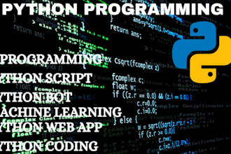 develop python bots ml solutions web apps c programming program python  scraper