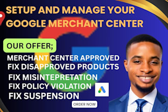setup  manage google merchant center fix gmc suspension