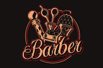 draw barbershop, fashion or business logo