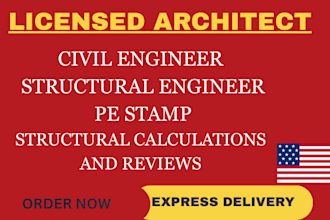 licensed architect, structural engineer, pe stamp, in michigan, virginia, kansas