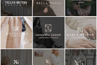 do minimalist logo design, brand identity and branding kit