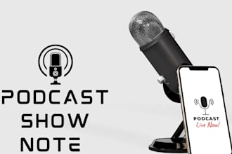 do podcast show notes within 12 hours