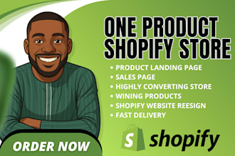 build shopify dropshipping store, one product, pagefly, gempage landing page