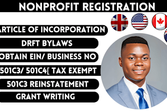 do US, uk charity, austra, canada, non profit registration, cra, 501c3 taxexempt