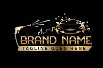 design custom car wash logo for your business