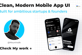 design clean and modern UI UX for your mobile or web app on figma
