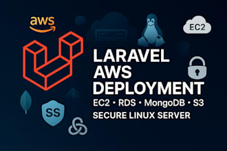 deploy laravel app and setup linux server on AWS ec2 rds mongodb and s3 storage