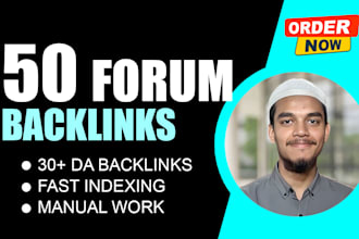 post 50 high da forum backlinks contextual link building google indexing