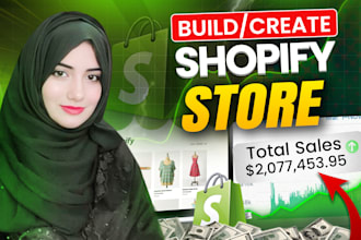 create shopify website, build shopify store design, shopify dropshipping store