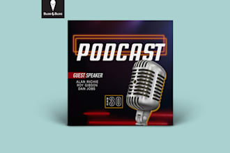 design custom podcast cover art and podcast logo