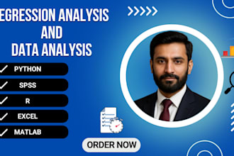 do regression and data analysis using python, spss, r, excel, or matlab