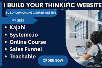 design kajabi checkout page, online course, thinkific, wix adi, podia