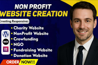 design and promote crowdfunding website charity, ngo, nonprofit donation website
