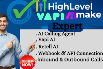 build ai calling agent vapi ai make com gohighlevel chatbot retell ai  n8n agent