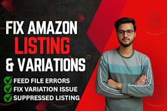fix or create amazon listing and variations issue