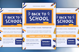 design professional church, back to school and graduation flyers