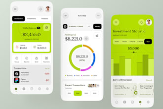 develop a fintech app, saving app, investment app, wallet app, neobank app