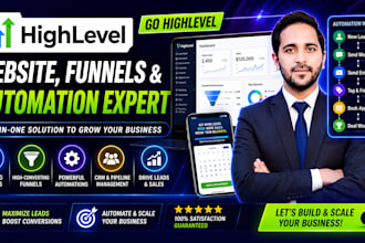 build your go highl evel website, ghl funnel and automation