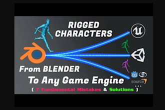 create your 3d character full rigged in blender