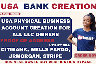 setup USA physical bank for you using your US llc for all country, USA bank