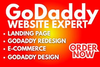 build godaddy website design or redesign godaddy website develop wordpress buil