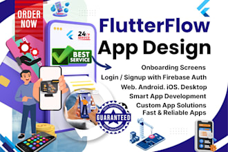 ux UI flutterflow app for mobile and web platforms