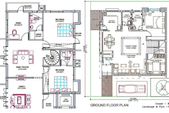 design modern mep architecture home residential building plan city permit