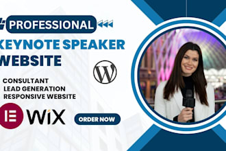 keynote speaker website, public speaker website performance coach website wix