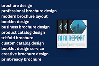design an amazing brochure, company profile, annual report or proposal
