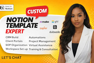 notion template ghl VA music brand manager dubsado crm framer pipedrive crm
