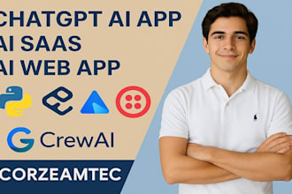 develop ai web app, ai chatbot, ai mobile app, ai website, ai saas, ai software