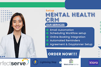 setup health CRM practicebetter perfectserve simplepractice klara welcomehome