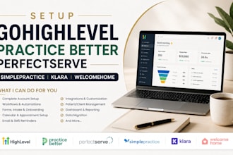 setup gohighlevel practice better perfectserve simplepractice klara welcomehome