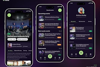 build event booking app, video app, event management app, conference app