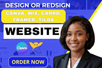 redesign design wix website canva website tilda carrd vistacreate framer website