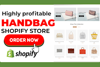 build 7 figures shopify handbag store bag website online bag dropshipping store